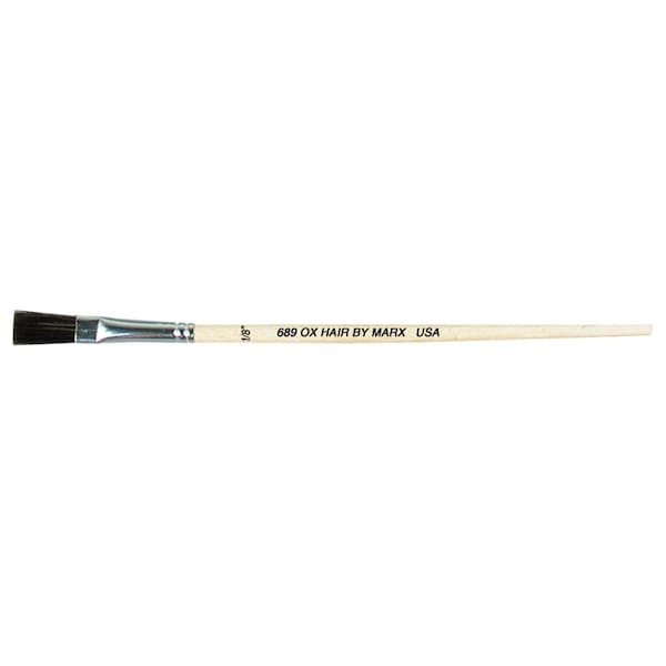 Size 1/8 Chemical Resistant Ox Hair Flat Brush, PK12